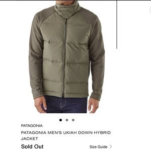 Patagonia Ukiah Down Hybrid Jacket Sz M Mens Zip